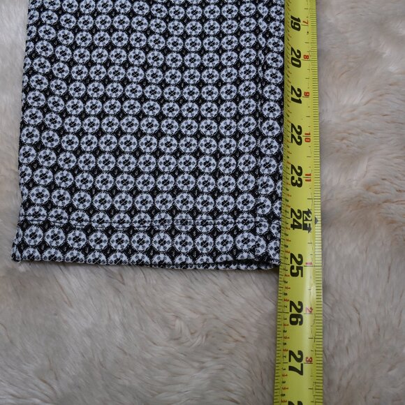 Max Studio Cropped Dress Pants XS Black White Pattern Stretch Ankle - Picture 4 of 12